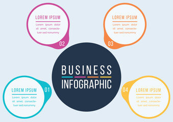 Business Infographic 4 Steps for Data Visualization