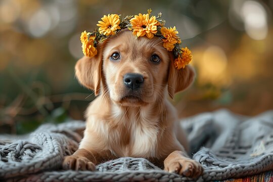 **Labrador Puppy In Flower Crown Sitting On A Picnic Blanket Spring Romance Scene --Ar 3:2 --S 997 --V 6.0 --Style Raw** - @Darya (Relaxed) -# Create, Explore, And Organize On [Midjourney.Com](<Https: