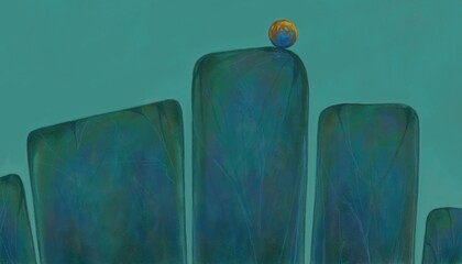 Abstract image for printing - digital painting. The picture is painted by hand on a tablet.