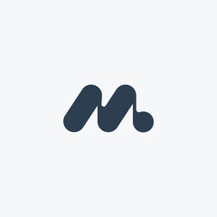 Branding flat design logo m design