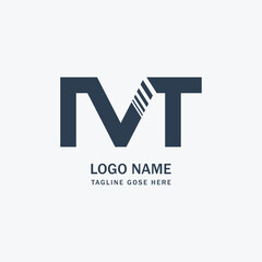 flat design mt construction logo