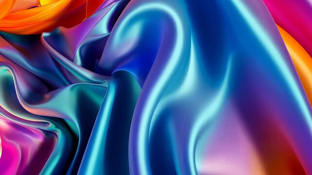 Sanfte Stoffartige Farbige Farbwirbel Hintergrundanimation