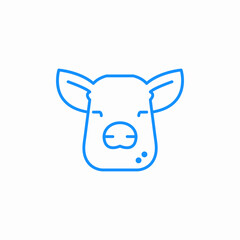 pig snout outline icon sign vector