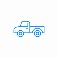 pickup truck icon sign vector