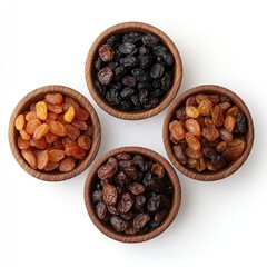 sultanas dry fruit isolated 3D render on white background