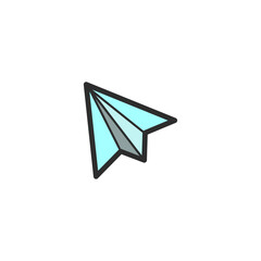 Paper Plane icon flat vector design