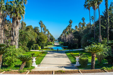 Algiers - Algeria, February 22, 2016: Botanical garden El-Hamma, jardin d'essai, One of the largest...