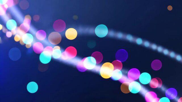 Lebendige Bunte Bokeh Partikelanimation Im Hintergrund