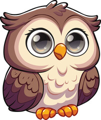 little brown owl big eyes