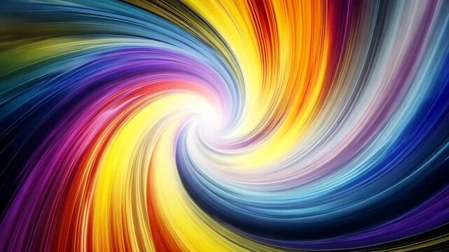 Leuchtender Regenbogen Spiralwirbel Farbanimation Hintergrund