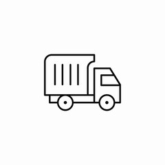dump truck icon sign vector