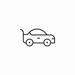electric vehicle icon sign vector