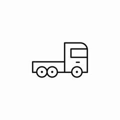 flatbed truck icon sign vector