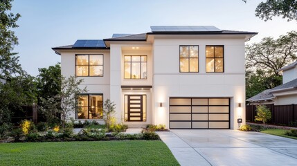 Modern two story house exterior contemporary home design residential architecture