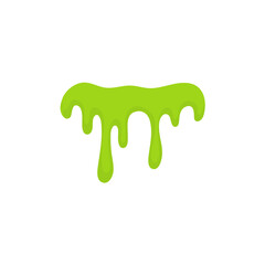 Green dripping slime. Vector illustration