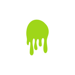 Green dripping slime. Vector illustration