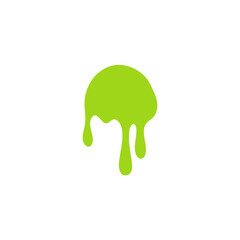 Green dripping slime. Vector illustration