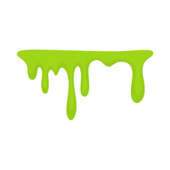 Green dripping slime. Vector illustration