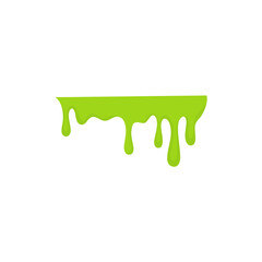 Green dripping slime. Vector illustration
