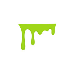Green dripping slime. Vector illustration