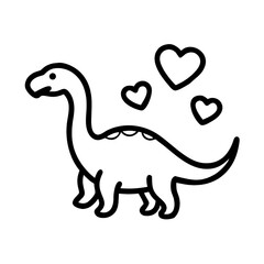 Obraz premium vector illustration of a cartoon dinosaur