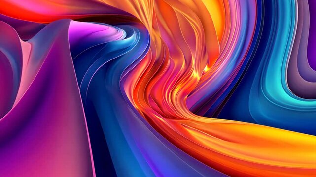 Lebendige Abstrakte Stoff&auml;hnliche Farbwirbel Animation