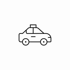 police car icon sign vector