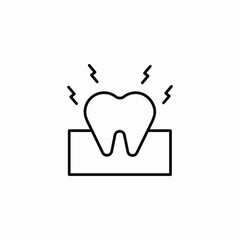 sensitive tooth icon sign vector