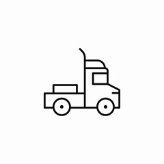 semi truck icon sign vector