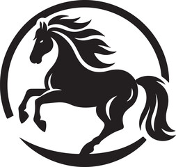 horse silhouette vector