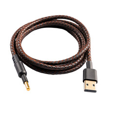 Braided USB-C Cable Rolled isolated on transparent background.