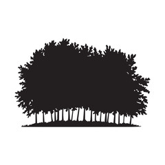 tree  silhouette vector.
