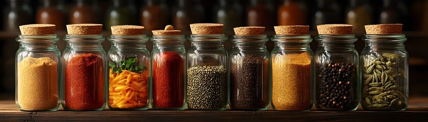 Homemade organic spice blends for wellness kitchen culinary art warm environment close-up health-conscious cooking