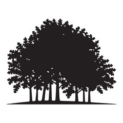 tree  silhouette vector.
