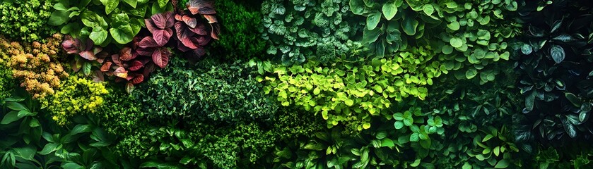 Organic vertical garden cultivating fresh herbs urban healthcare oasis wellness environment serene viewpoint