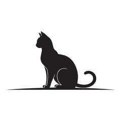 silhouette of a cat on a white background