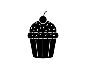 creative details Cupcake Icon Vector Illustration