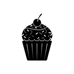 creative details Cupcake Icon Vector Illustration