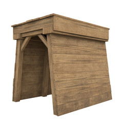 Mine Entrance, 3d illustration isolated on white background