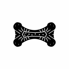 creative Silhouette bone Icon Vector Illustration 