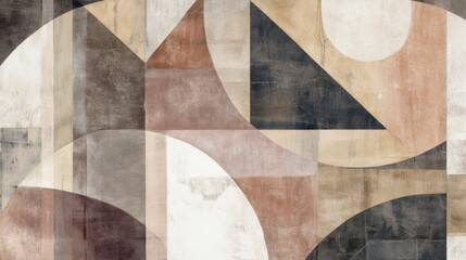 Abstract Geometric Design with Neutral Tones and Subtle Textures