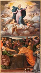 Gordijnen Pafvia - The painting of Assumption in the Cathedral by Giovanni Francesco Romani (1604). © Renáta Sedmáková