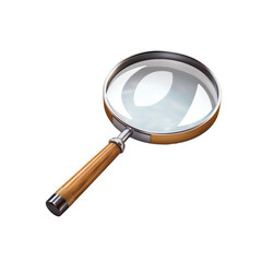 Magnifying Glass isolated on transparent background.