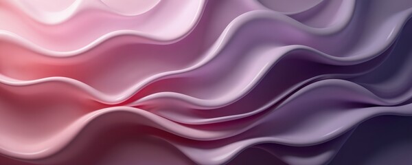 Obraz premium Abstract 3D render of pastel colors silk fabric with wavy folds. Minimalist fashion background, soft layers. Trendy art wallpaper for digital design projects. Ideal for web design social media