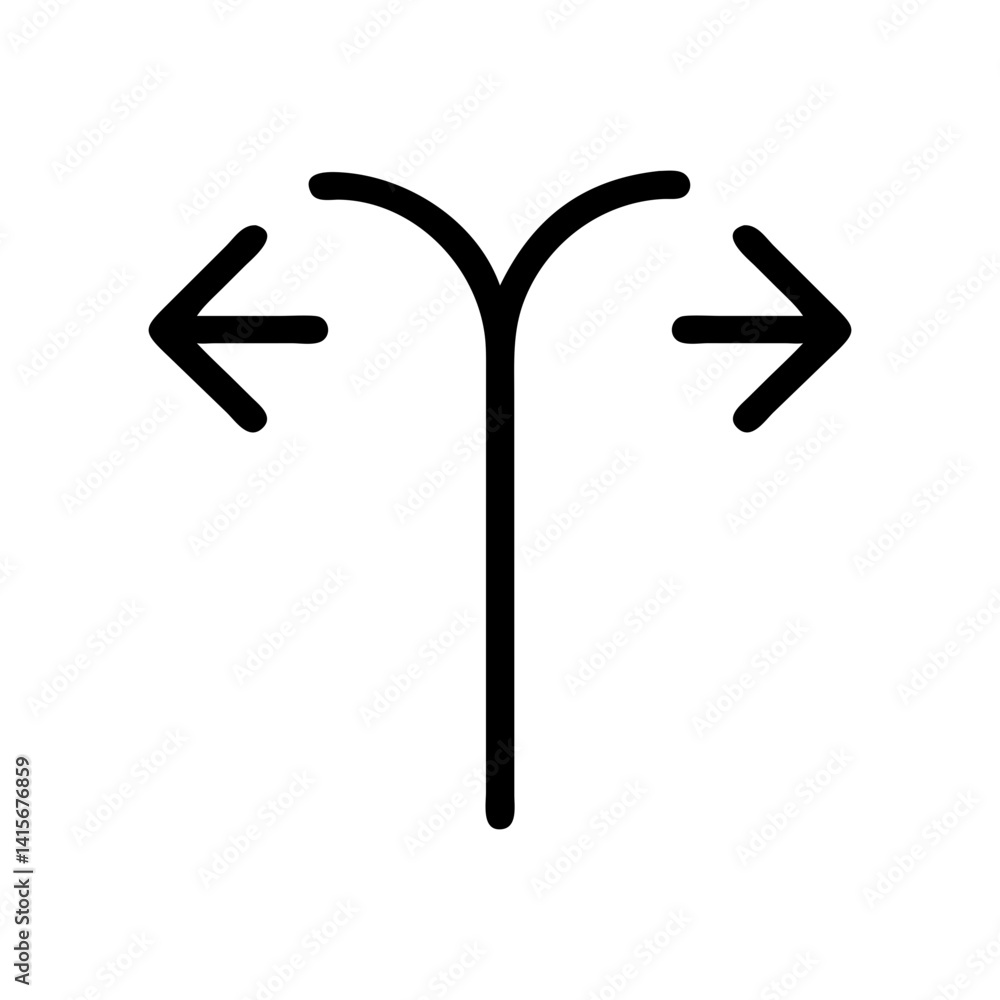 Poster proxy gateway arch outline with bidirectional arrows - flat stroke icon for apps and websites