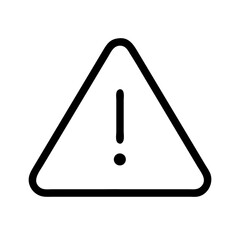 alert triangle outline with exclamation mark - flat stroke icon for apps and websites
