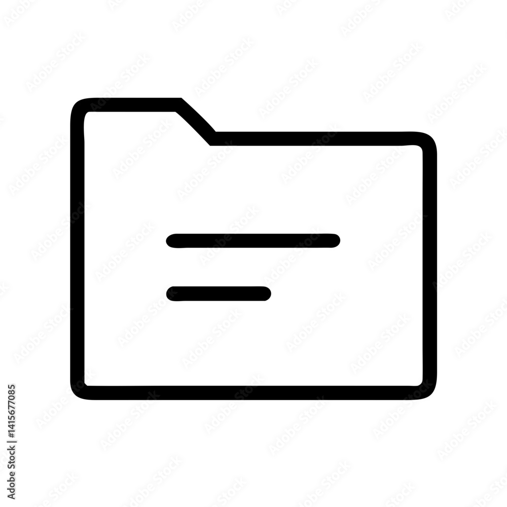 Poster repository icon for file storage and software organization - flat stroke icon for apps and websites