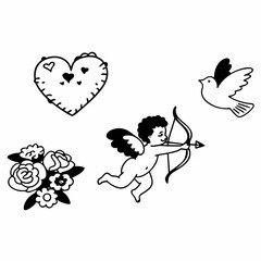 vector illustration of cupid