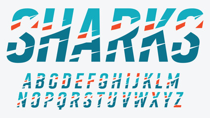 Sliced modern isolated letters for custom logos