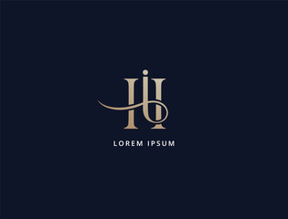 letter ih luxury brand logo design, ih lettering, hi logo design, business corporate branding indentity ih logo